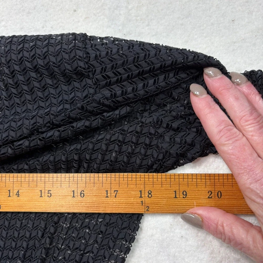 Jordan Taylor Black Crochet Knit Swim Cover Up Dress‎ V-Neck  Large #K98